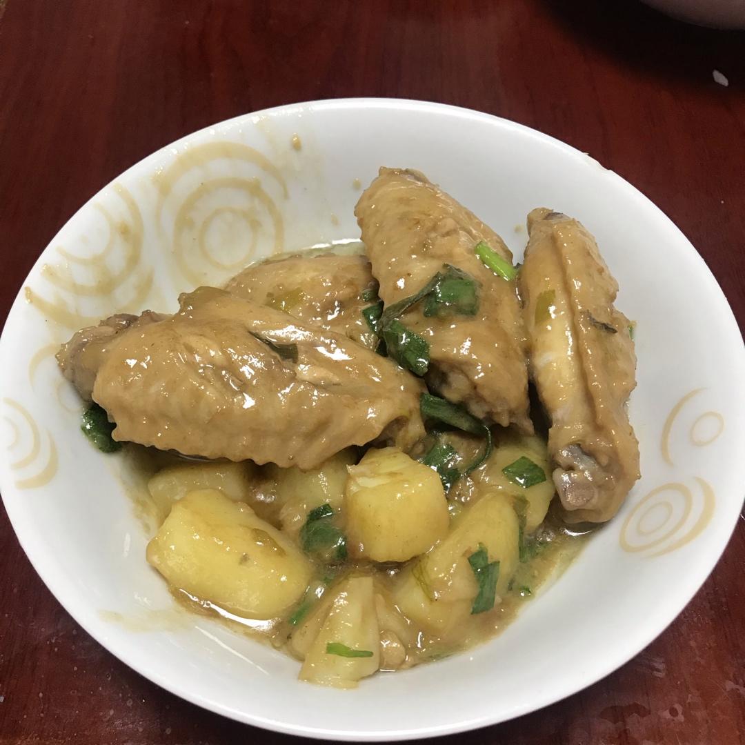 土豆炖鸡翅（快手零失败）