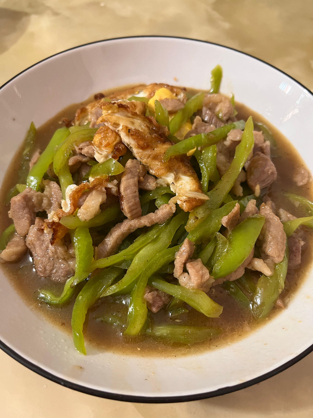 ‼️好吃到舔盘的青椒肉丝盖浇饭