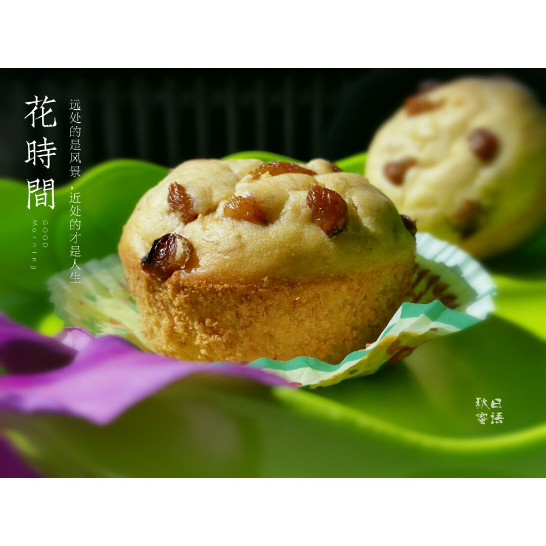 葡萄干（蔓越莓干）香蕉马芬