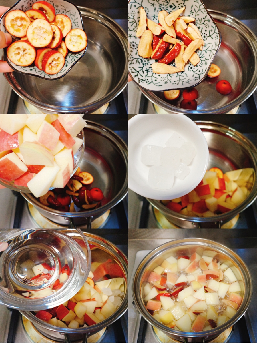 开胃必备，山楂红枣苹果汤，酸甜助消化！的做法 步骤2