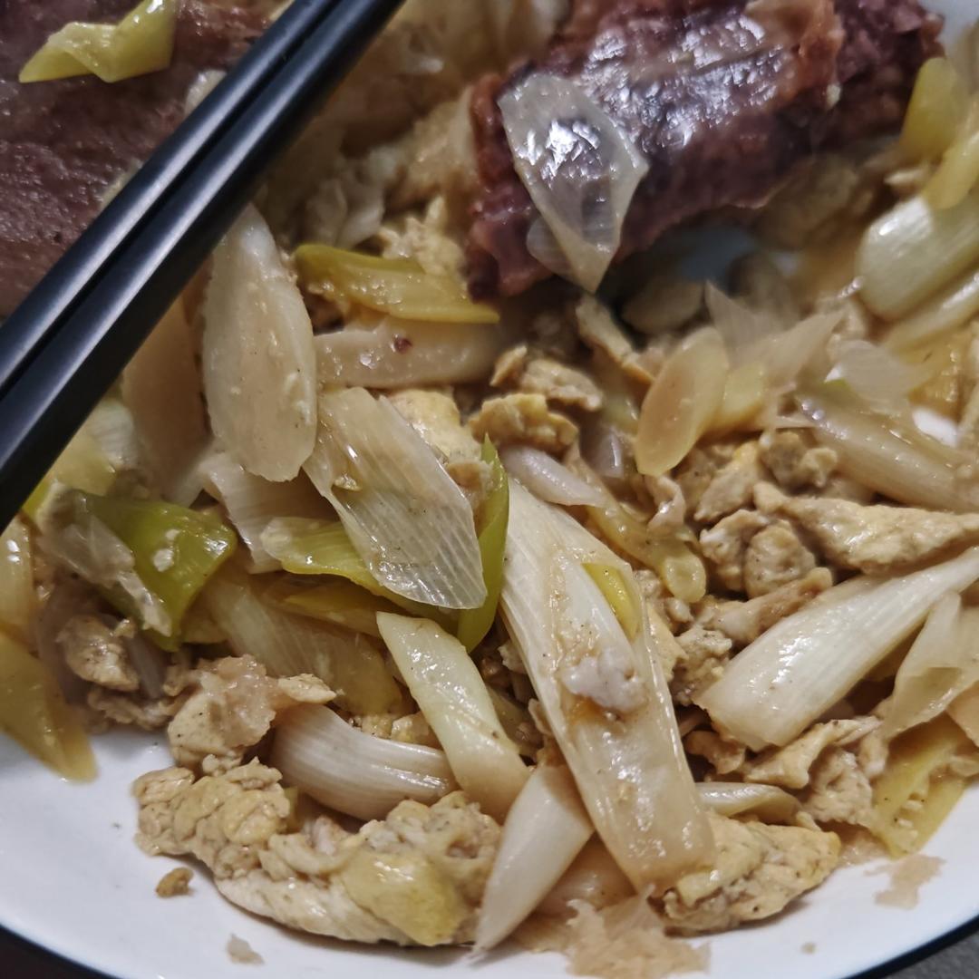 东北的大葱炒蛋