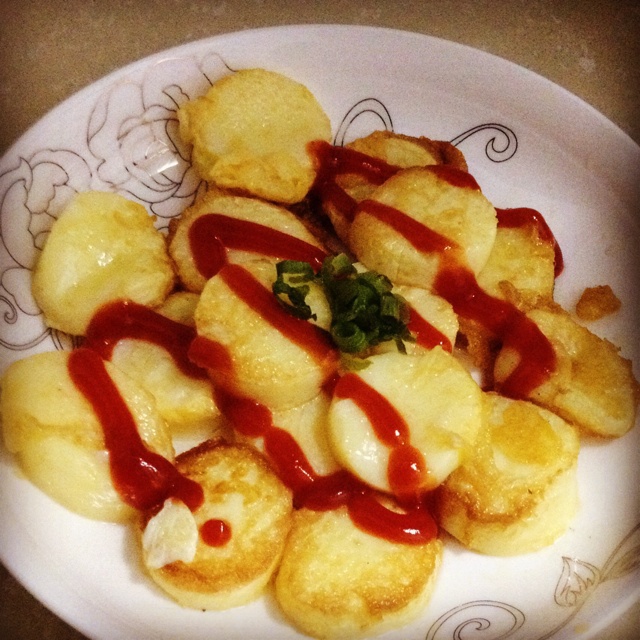 番茄酱煎日本豆腐