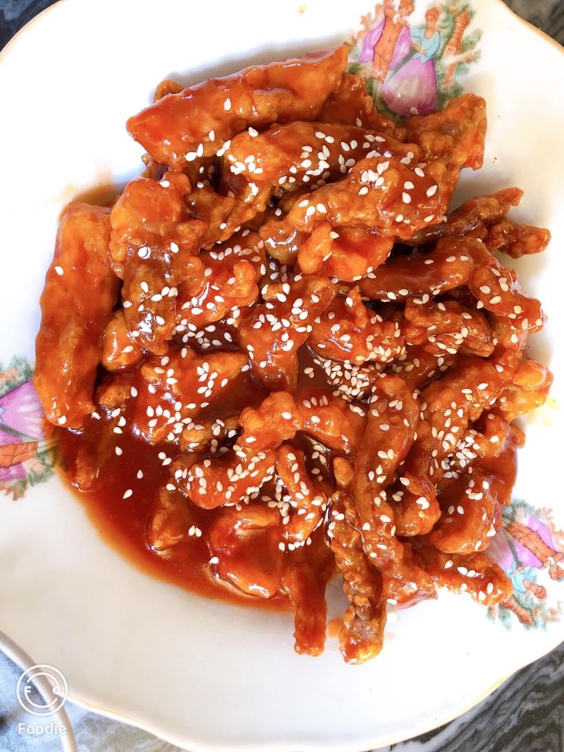 酸甜可口的糖醋里脊(鸡胸肉版)