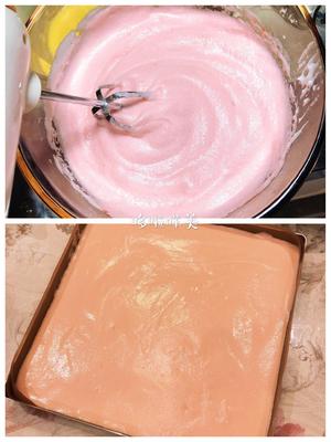 教程！粉嫩少女心✨甜甜草莓🍓奶油蛋糕卷🍰的做法 步骤4