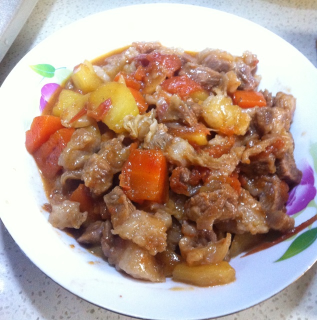 西红柿土豆炖牛肉