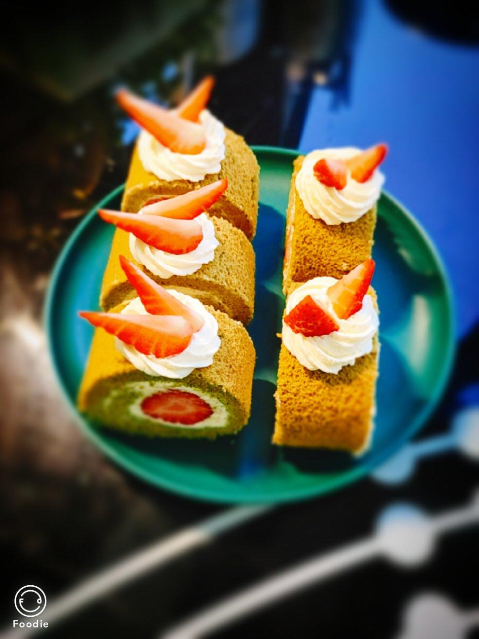 抹茶戚风蛋糕卷