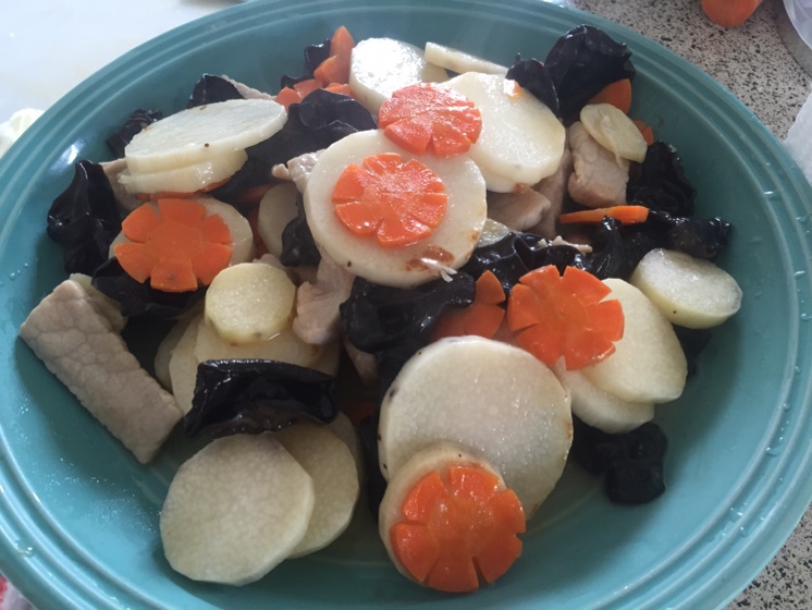 肉片山药炒木耳