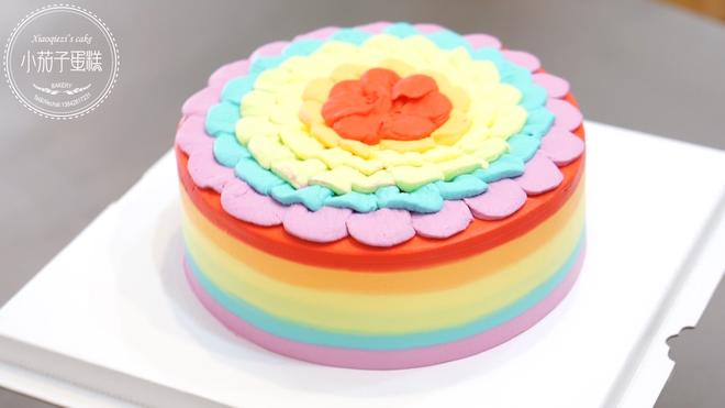 彩虹蛋糕抹面（动物奶油）的做法