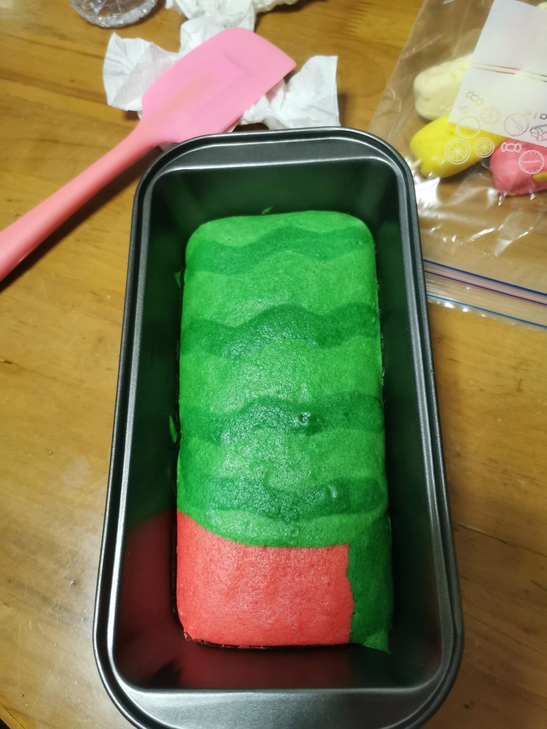 西瓜🍉小方蛋糕|一口西瓜块