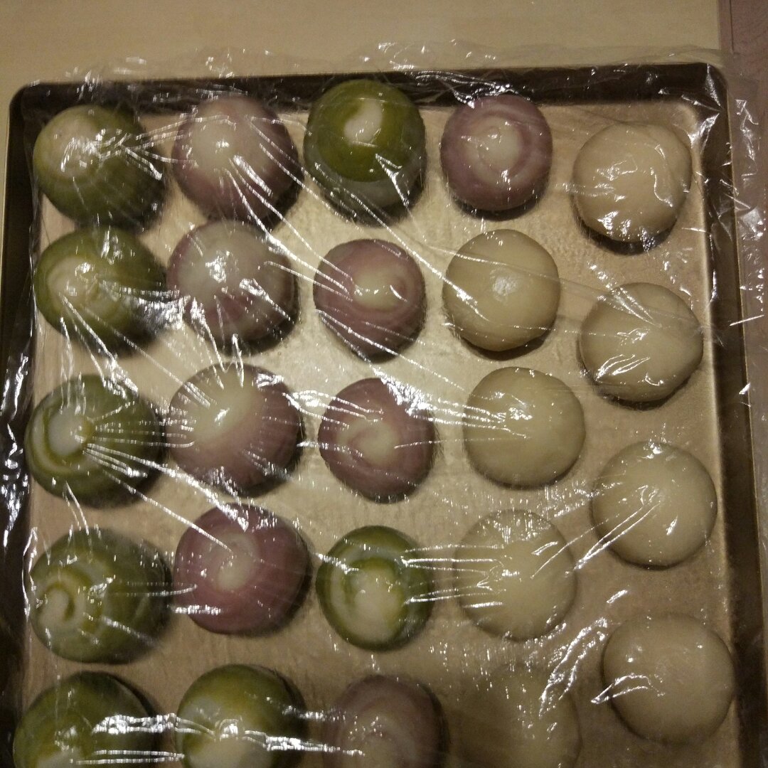 蛋黄酥~紫薯、抹茶、原味~花好月圆，中秋快乐~内附一次做六色蛋黄酥方法~