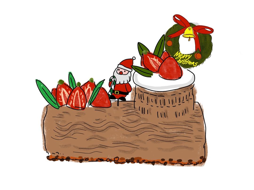 超简单圣诞树根蛋糕卷-超人气菜谱