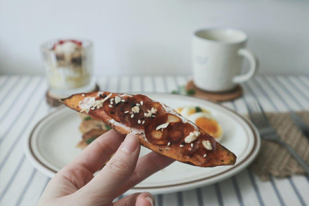红薯开放式三明治tartine