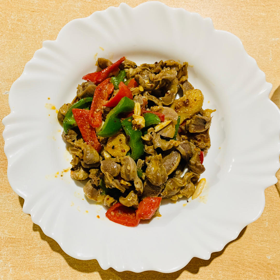 爆炒鸡胗
