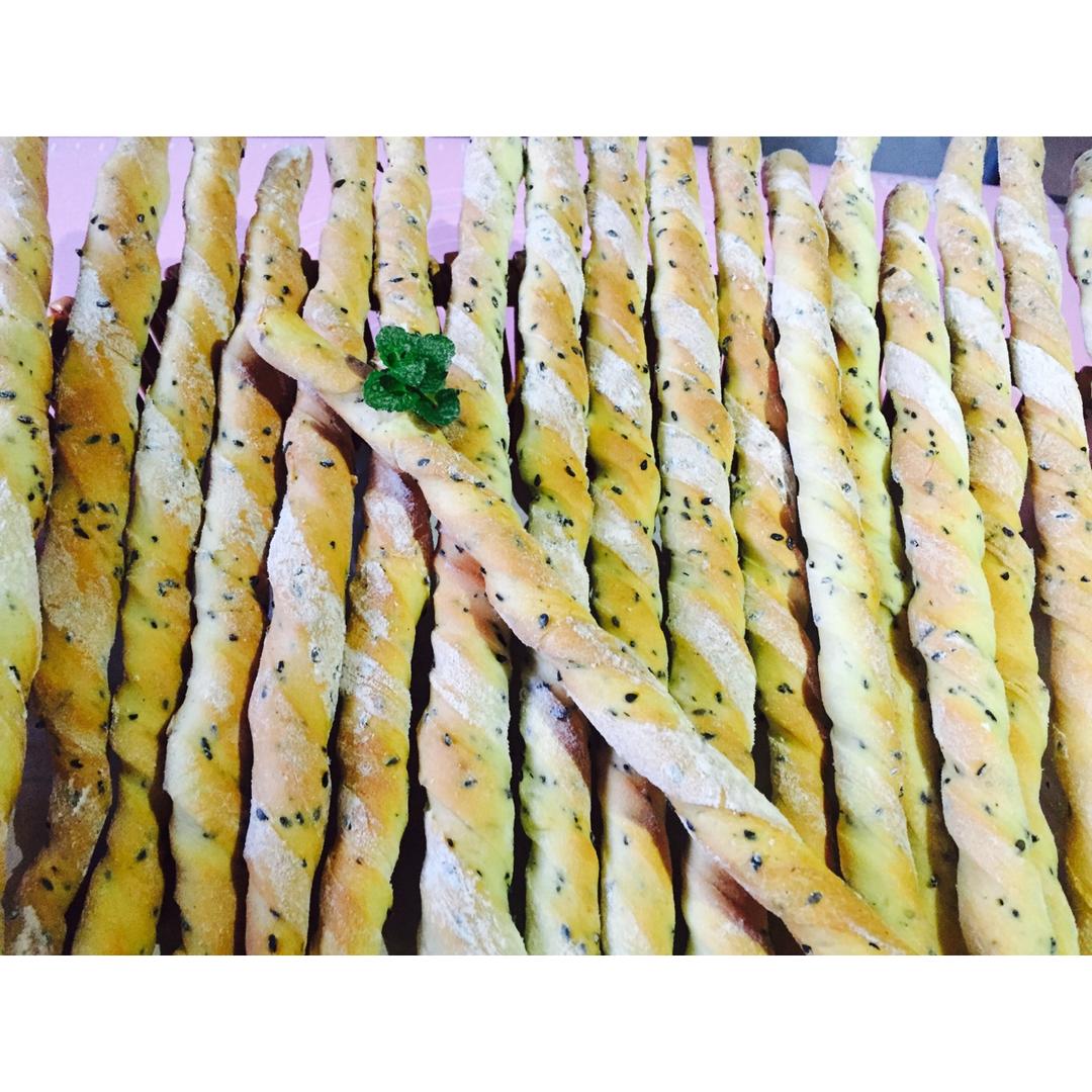 香甜芝麻面包棒~超级简单快手