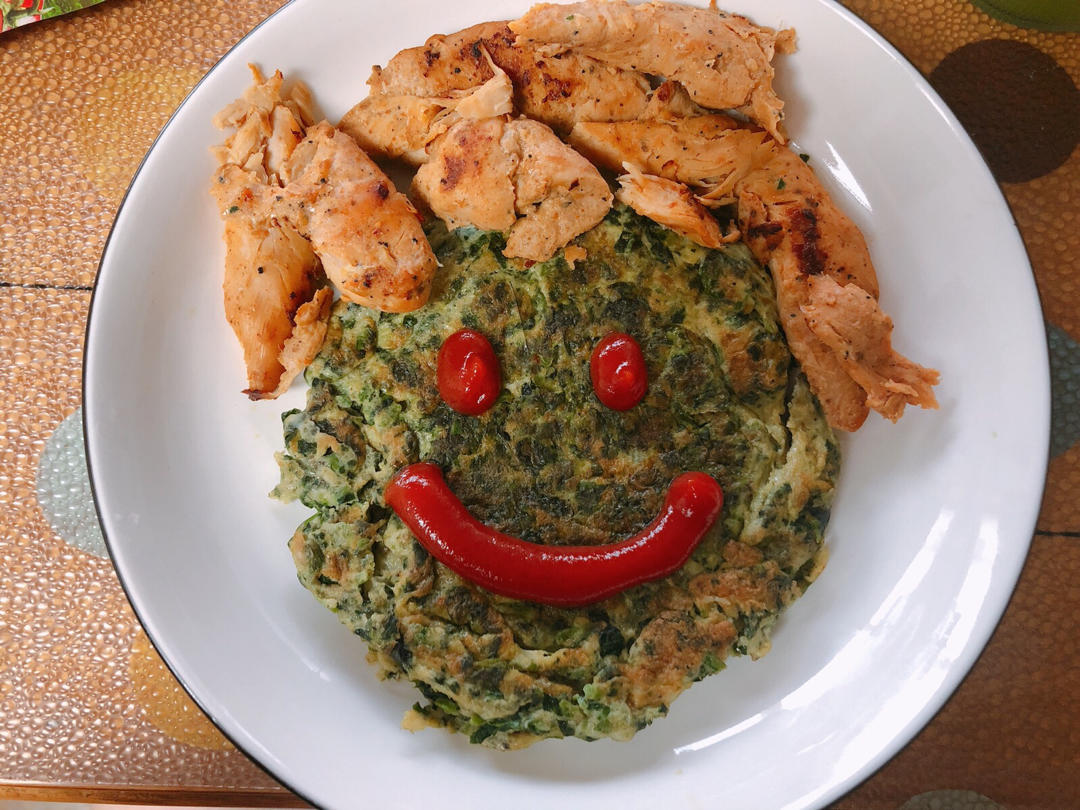 低脂菠菜鸡蛋饼