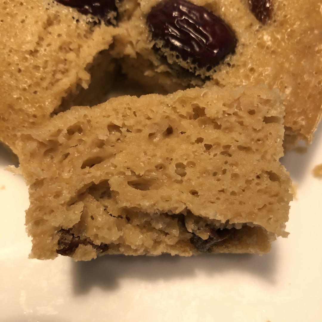 Q弹柔软的红糖葡萄干发糕