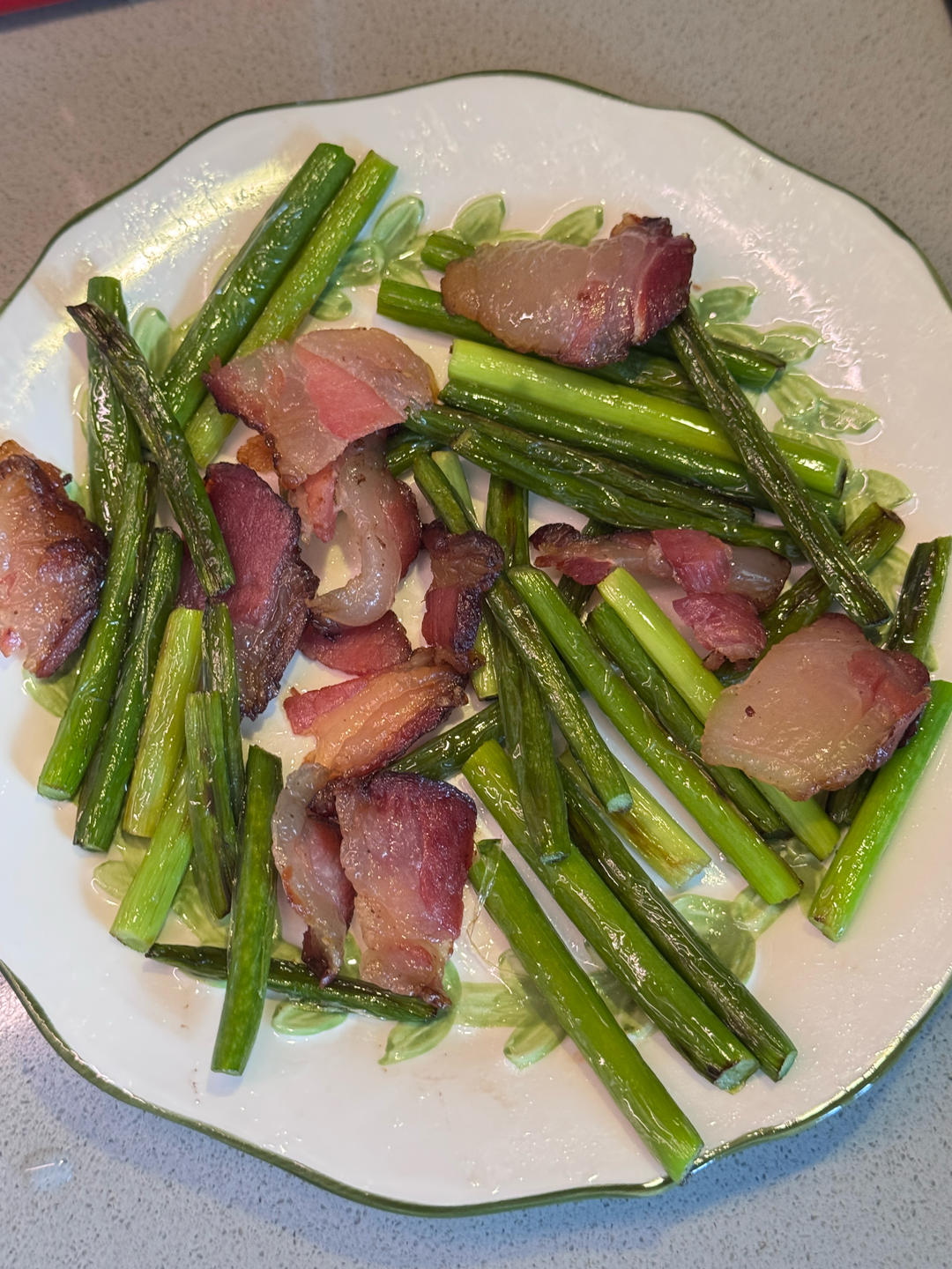 超级下饭的一道菜蒜苔炒风干腊肉