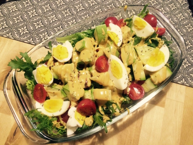 西葫芦番茄鸡蛋沙拉