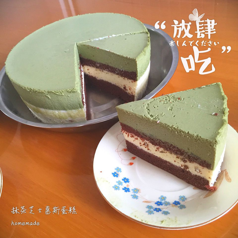 蜜豆抹茶芝士慕斯