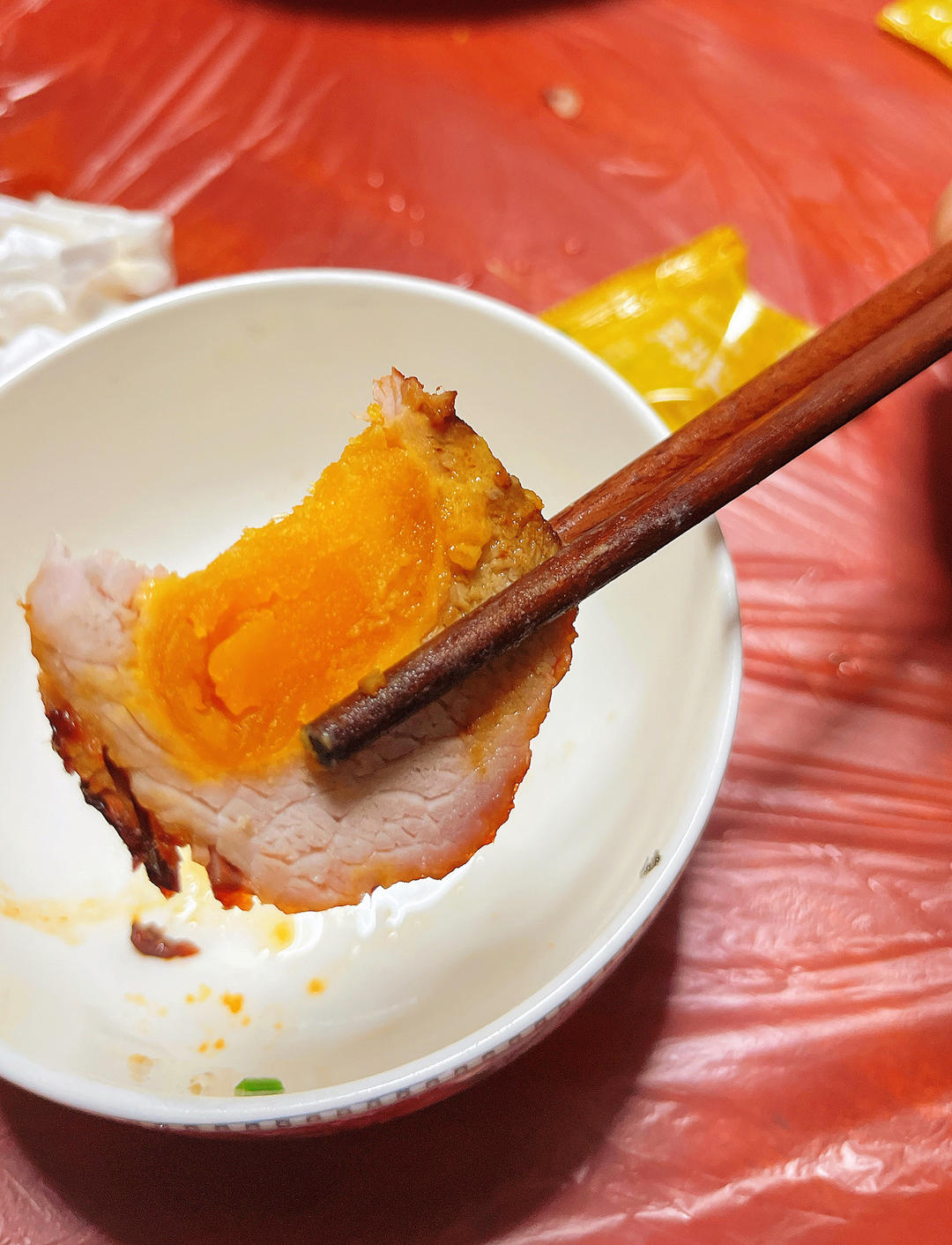 咸蛋叉烧肉-准备腌制前-制作视频