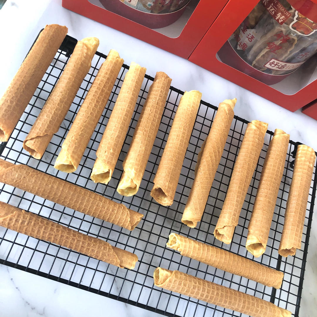 椰浆蛋卷超薄超脆超简单