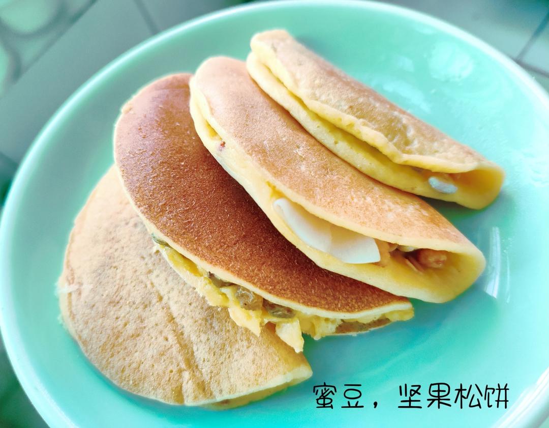 无油蜜豆抹茶厚松饼
