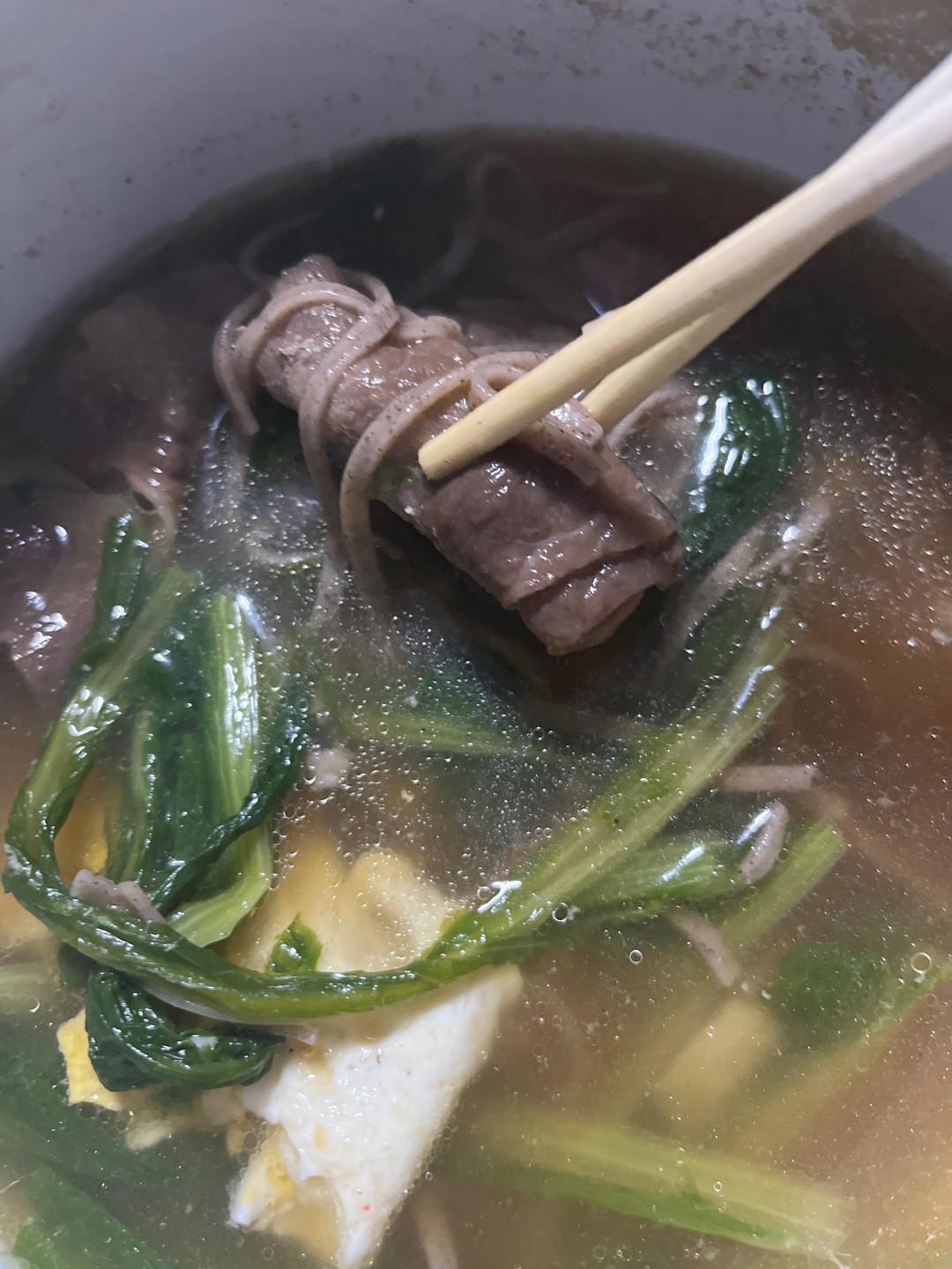 卡妈私房菜~青菜鸡蛋面（汤面）