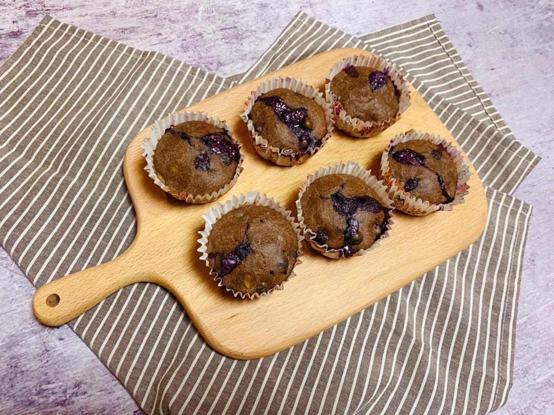 减脂小食| 爆浆蓝莓酸奶燕麦全麦麦芬