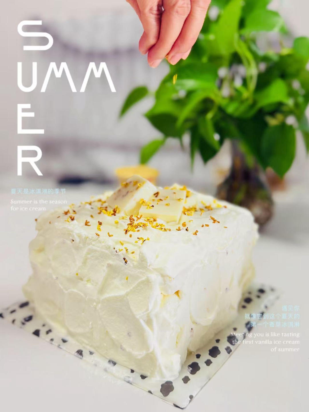 桂花酒酿奶冻蛋糕