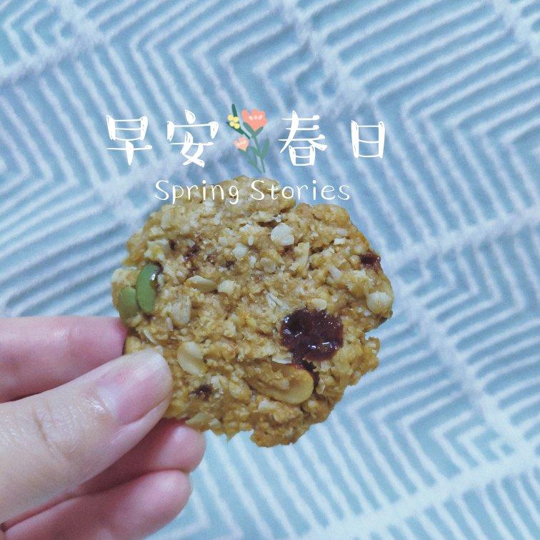 素食:有机燕麦芝麻大饼干
