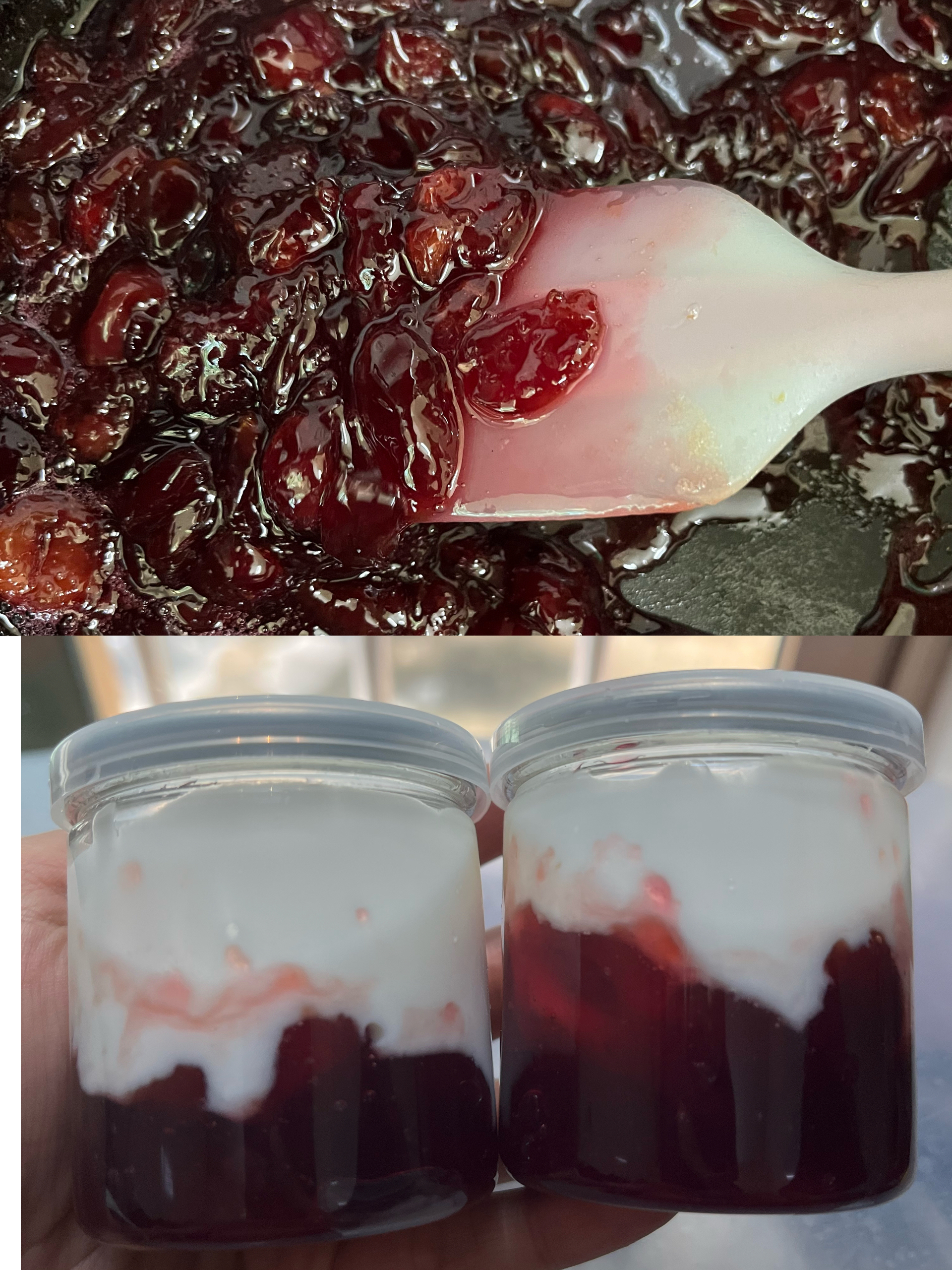 自制樱桃果酱+酸奶的做法