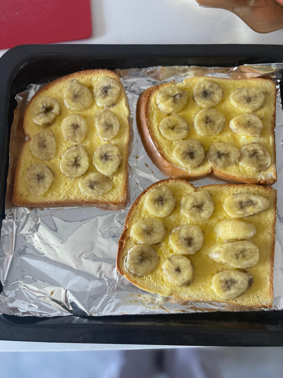 好吃到哭的香蕉烤吐司❗️酥脆香甜❗️零失败❗️