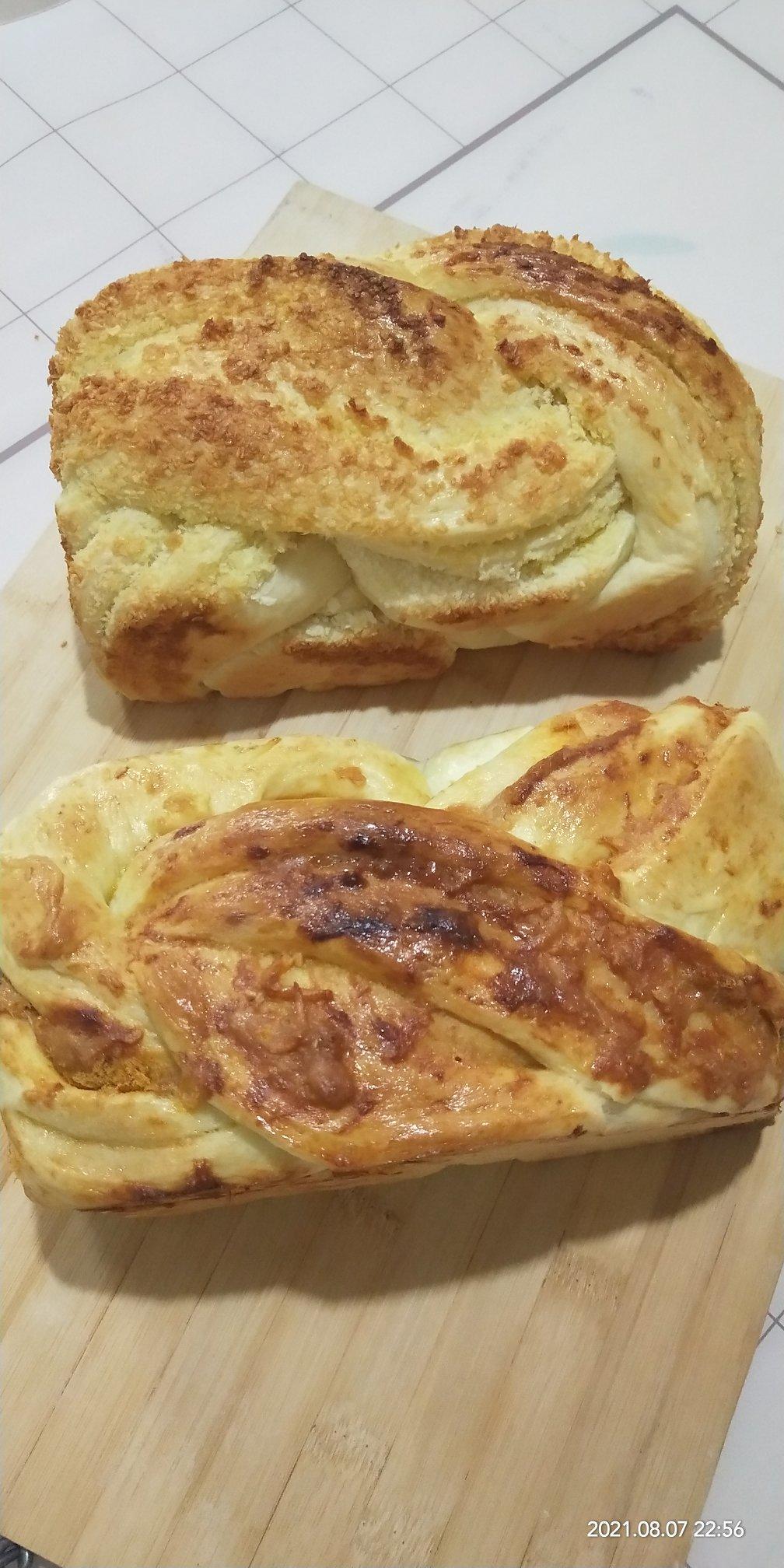 香葱肉松手撕吐司