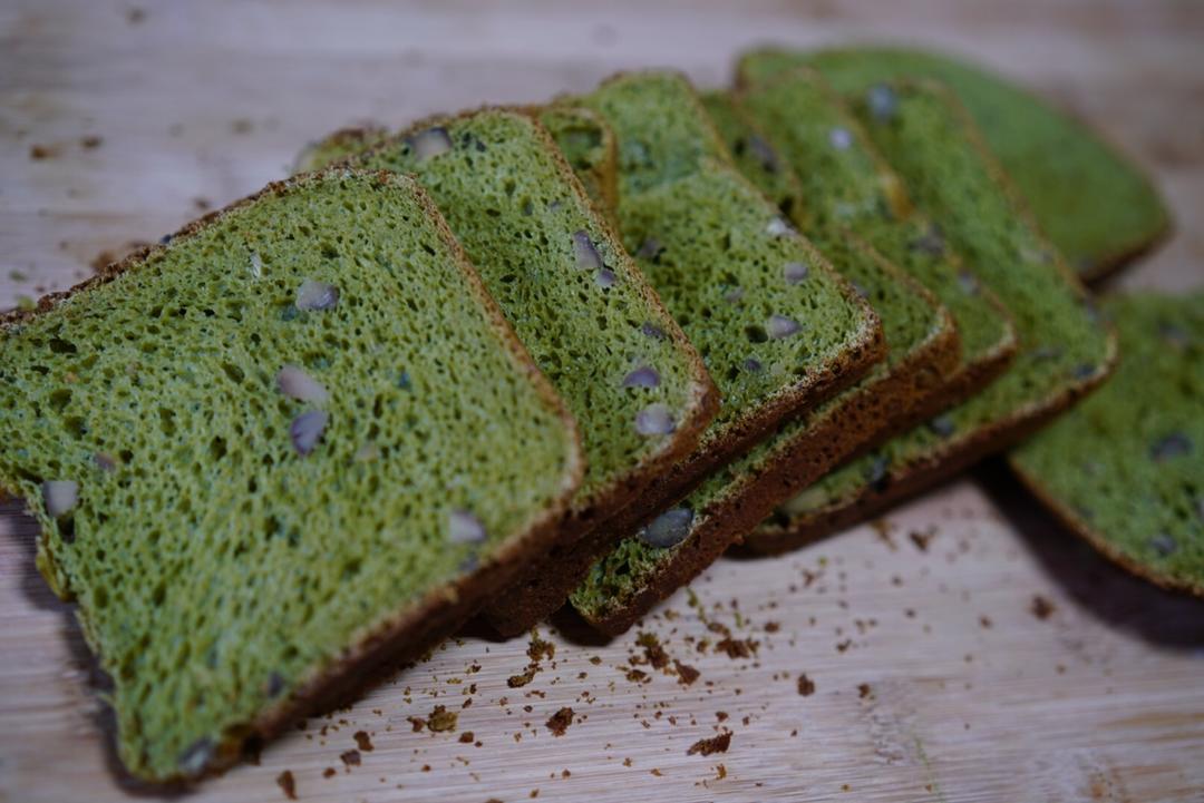 抹茶红豆面包