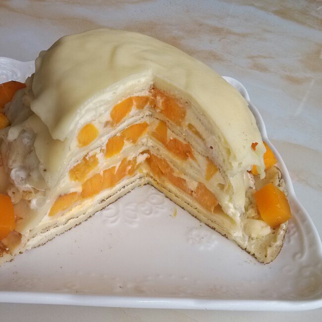 凉白开-16做的芒果千层蛋糕 6寸