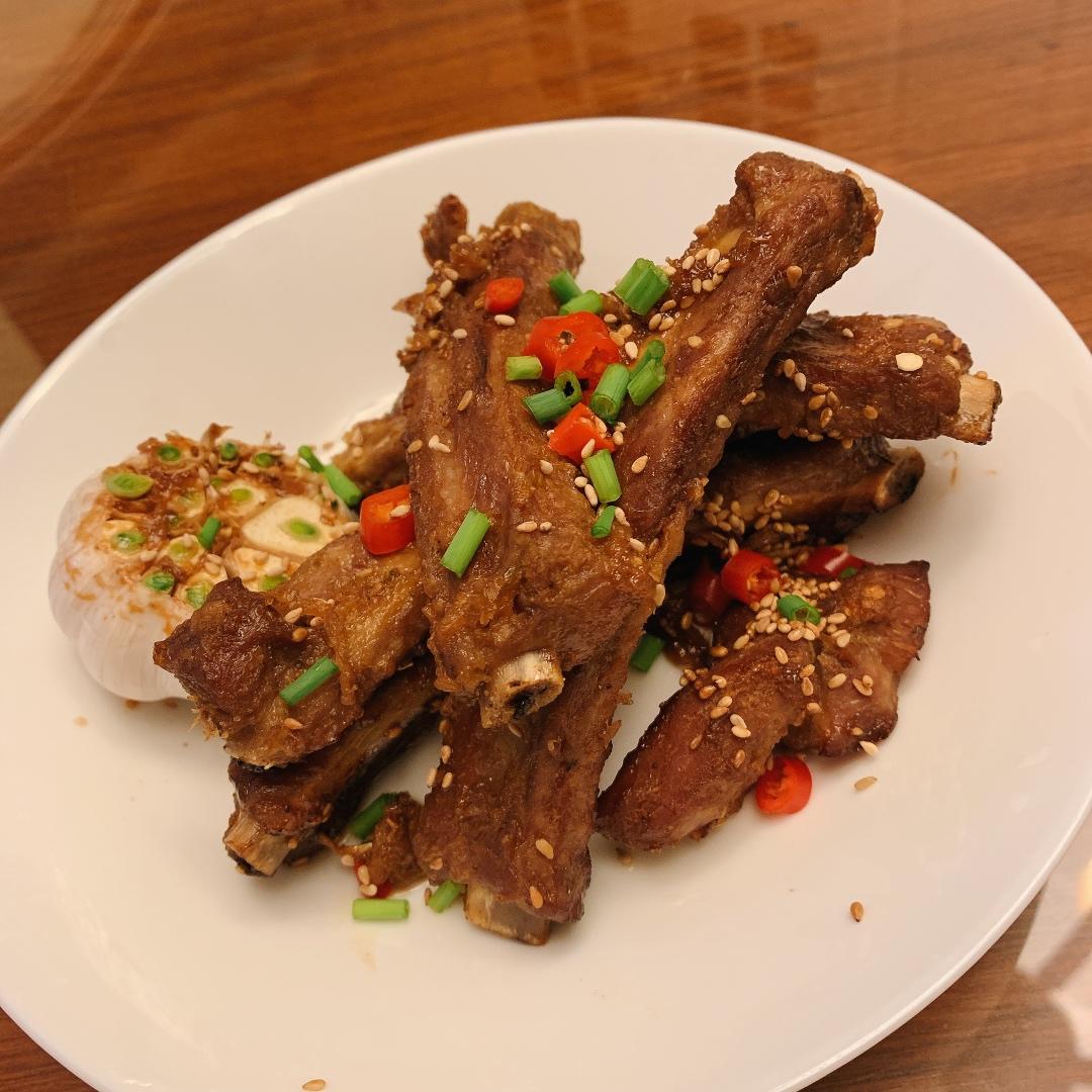 蒜香吮指烤肋排 | 外焦里嫩，骨肉分离（北鼎烤箱版）