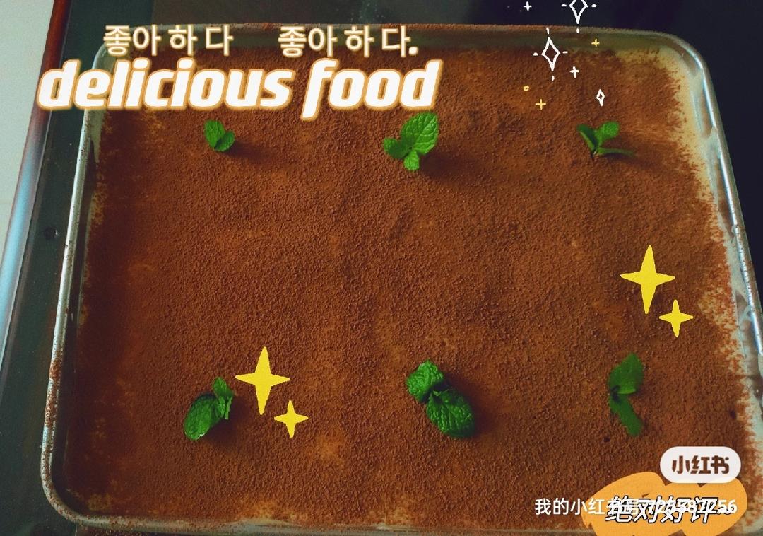 在欧洲学会的经典版提拉米苏