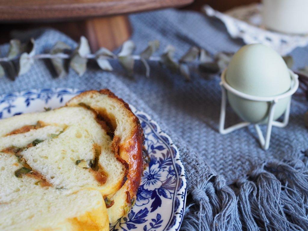 香葱肉松手撕吐司