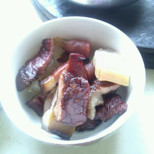 豆豉蒸腊肉
