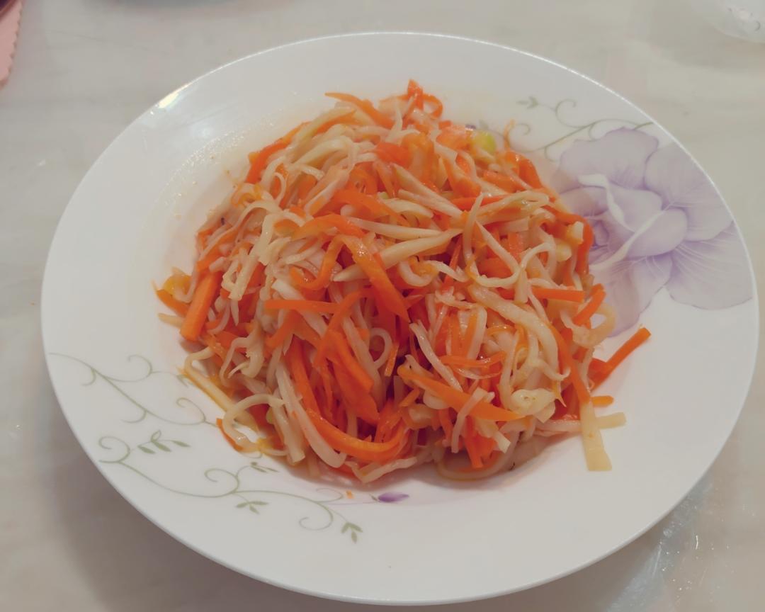 茭白胡萝卜丝的做法