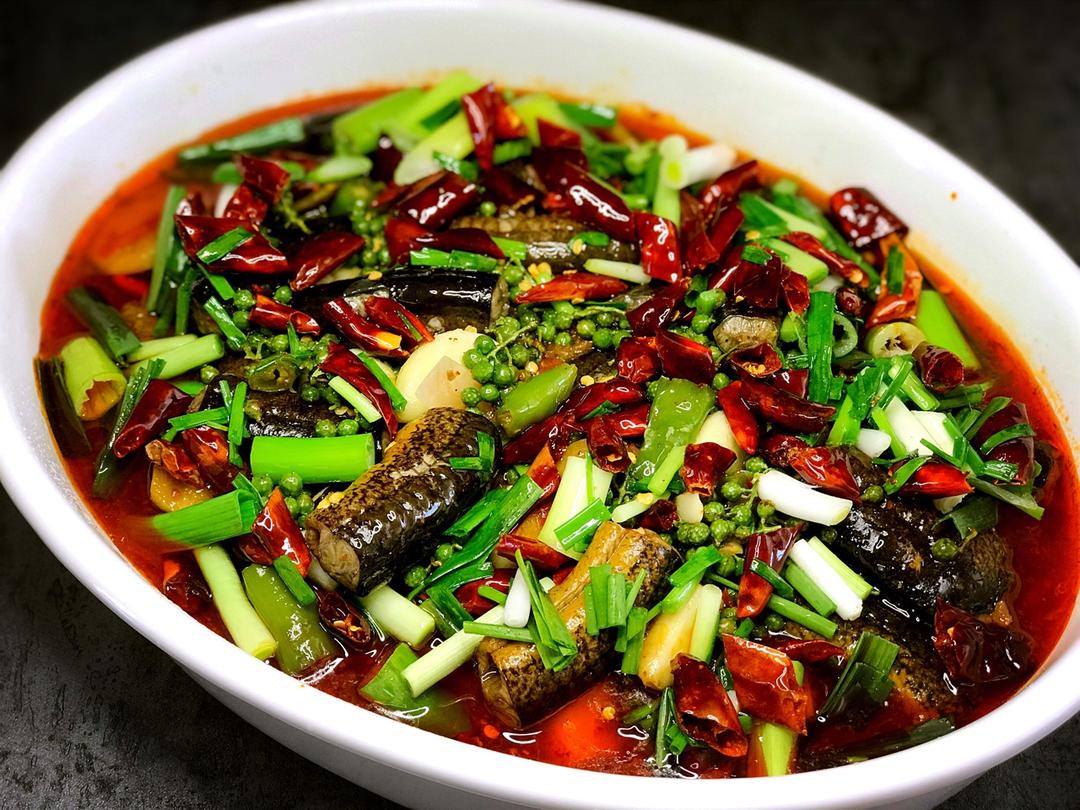 鹏妈在奔跑做的水煮鳝鱼