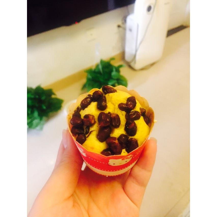 全麦南瓜蜜豆松糕