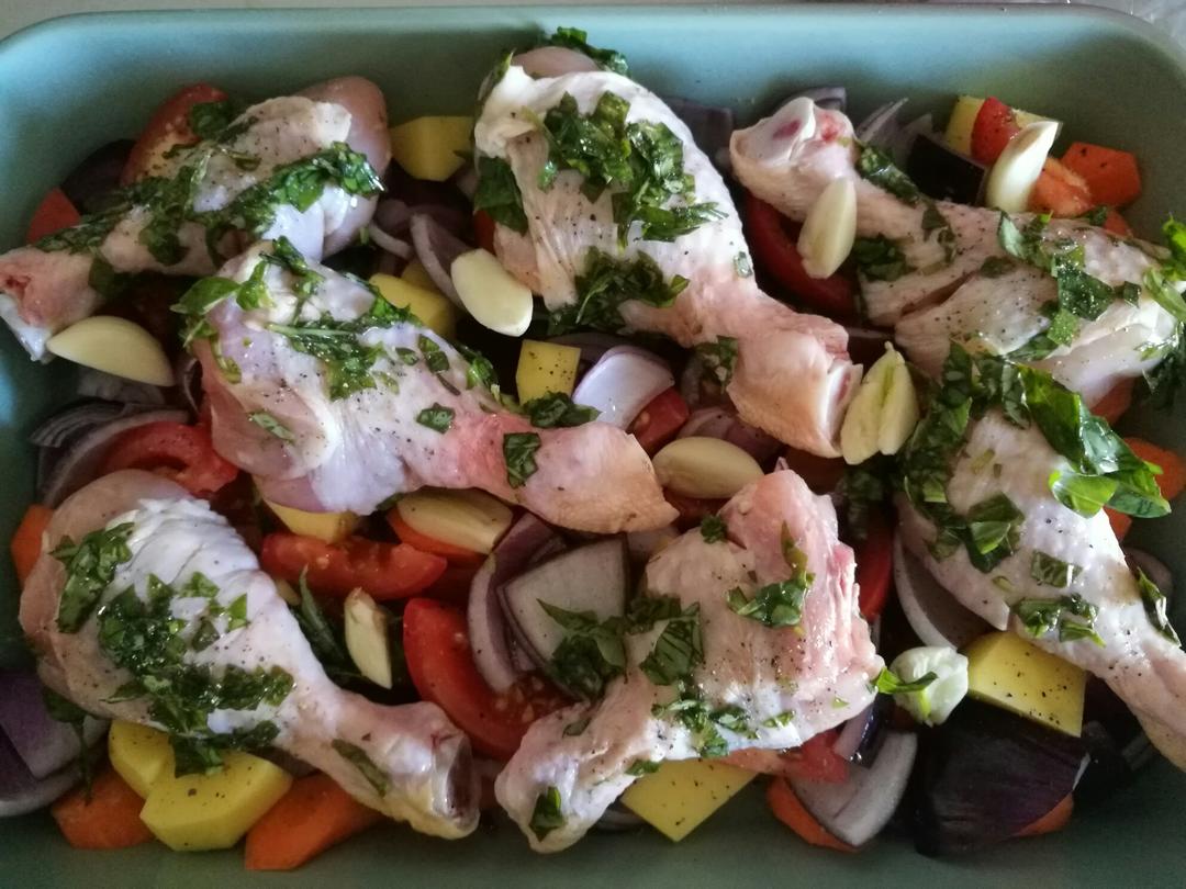 脆皮罗勒烤鸡腿