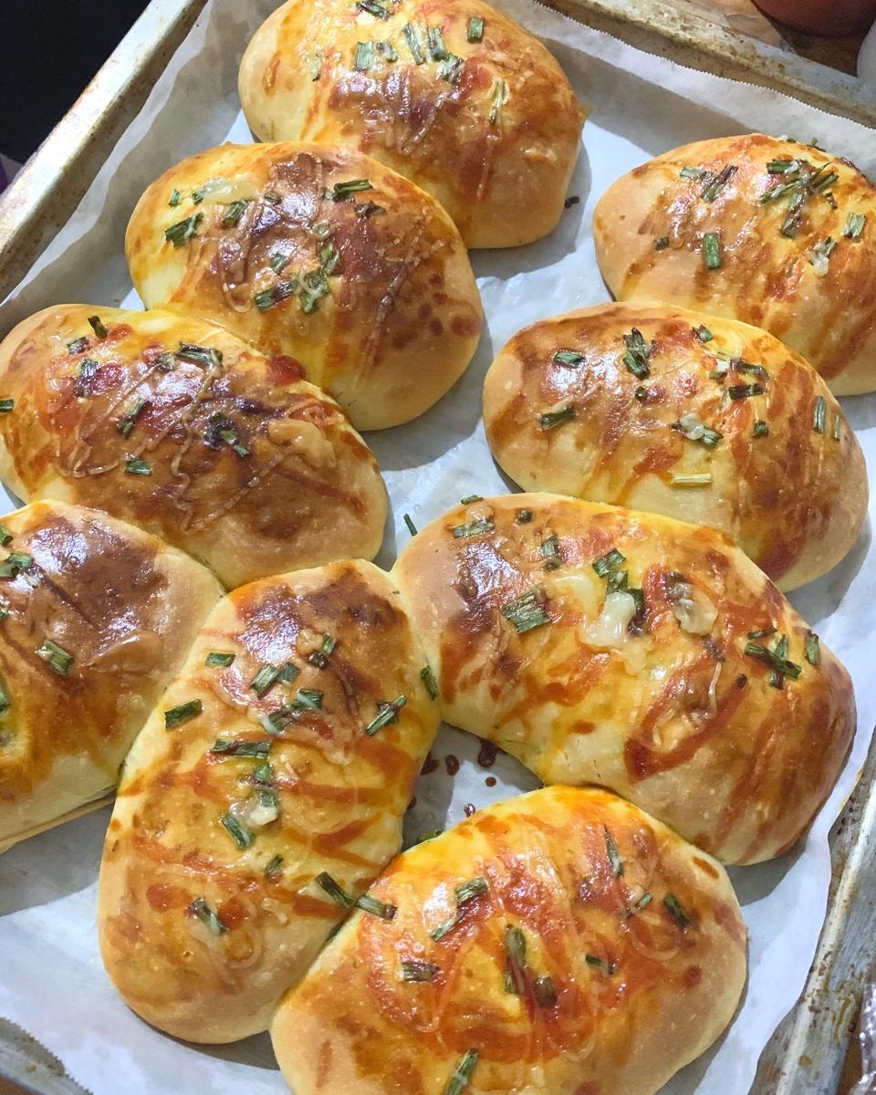 香葱火腿肉松面包