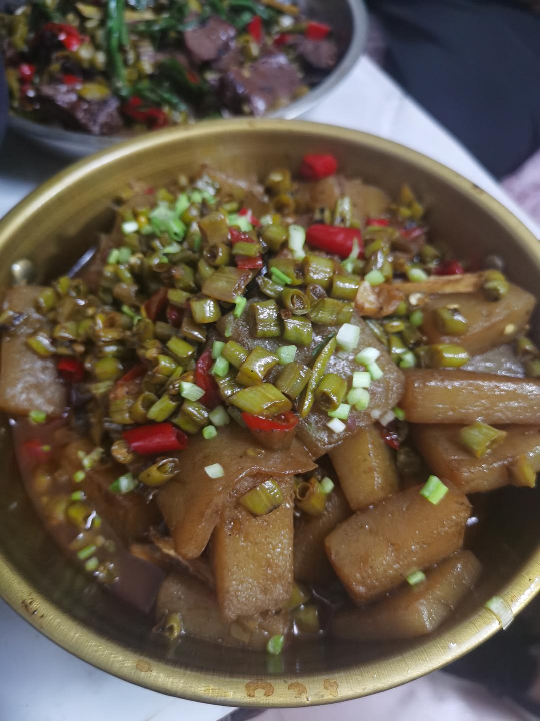 爆炒魔芋豆腐~四川风味