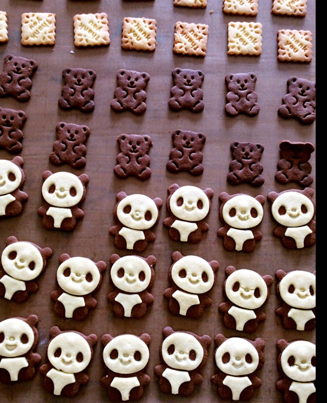 可爱的小熊饼干