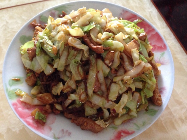 粉丝炒包菜