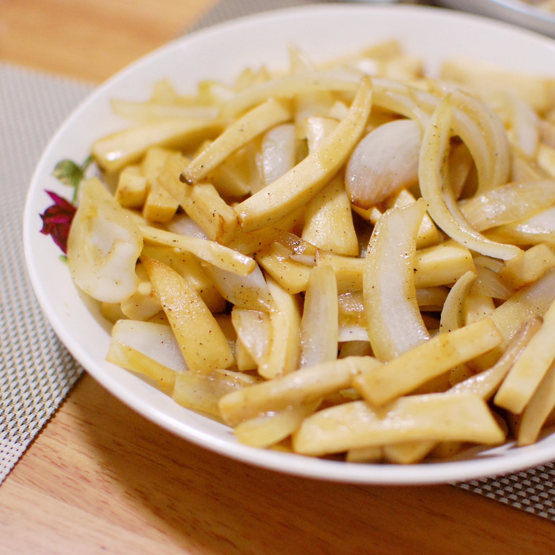 洋葱遇到杏鲍菇