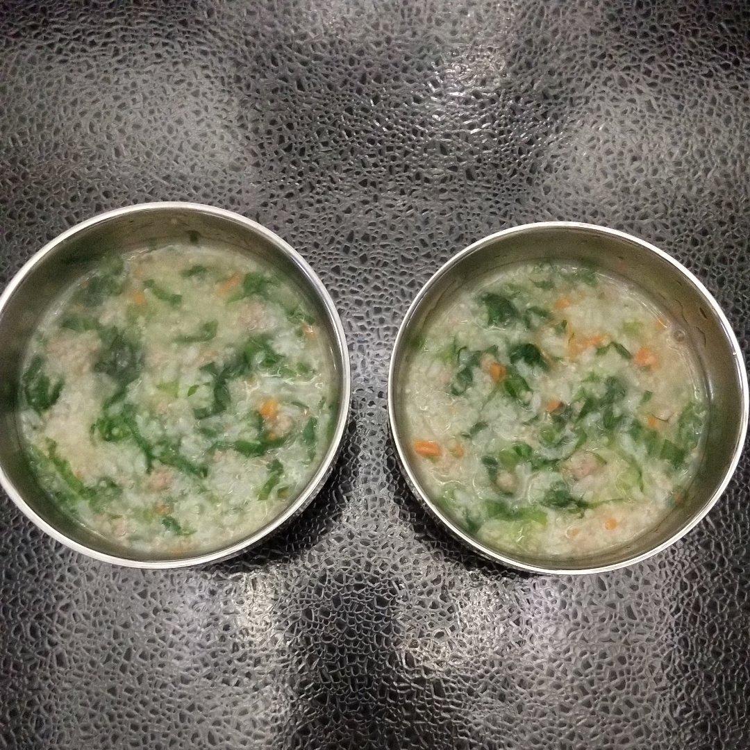 青菜瘦肉粥