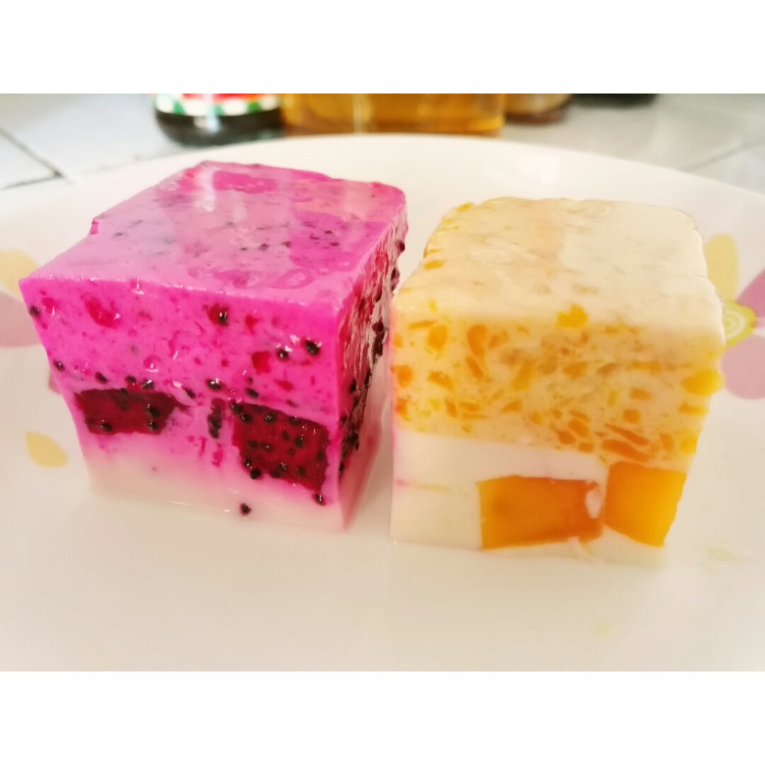 芒果奶冻/火龙果奶冻